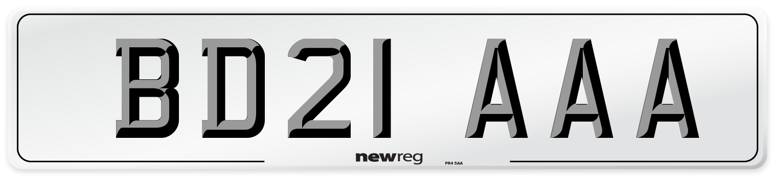 BD21 AAA Number Plate from New Reg